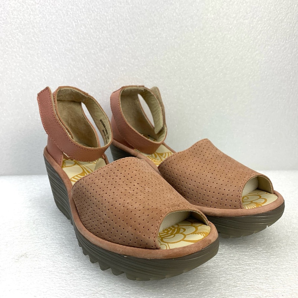 FLY London Wedge Platform Sandal - Size 37